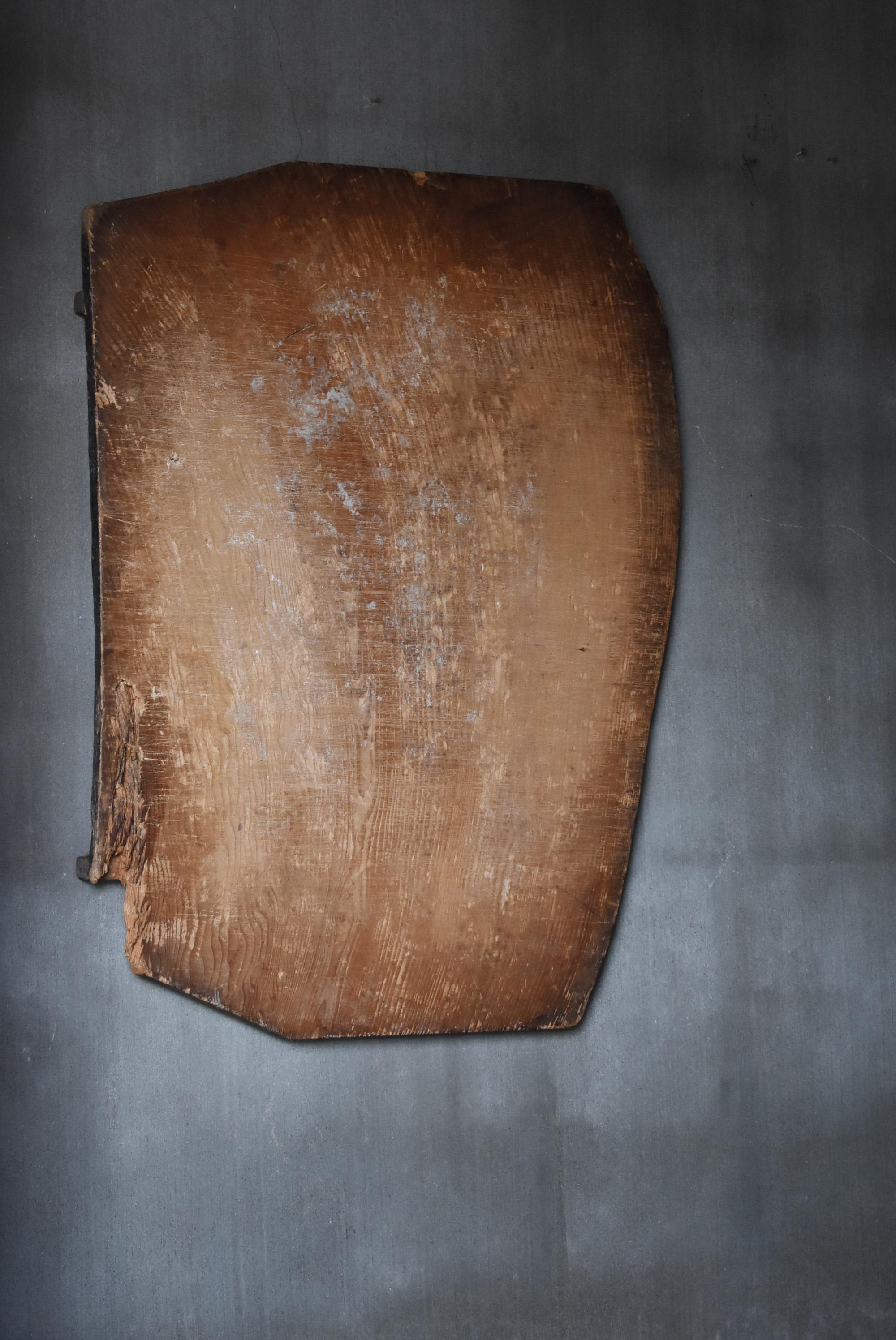 1800s-1900s Japanese Wooden Board Abstract Art Wabisabi Picture 2