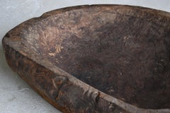 Japanese antique primitive Wooden Bowl 1860s-1900s/Folk Art Mingei wabisabi art
