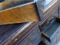 1800s 64-Draw Hardware Store Cabinet Counter