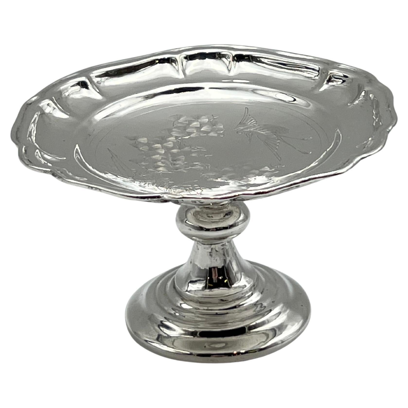 Antiquities - A Silver Silver Stand / Tazza, Handcraft, Nanking