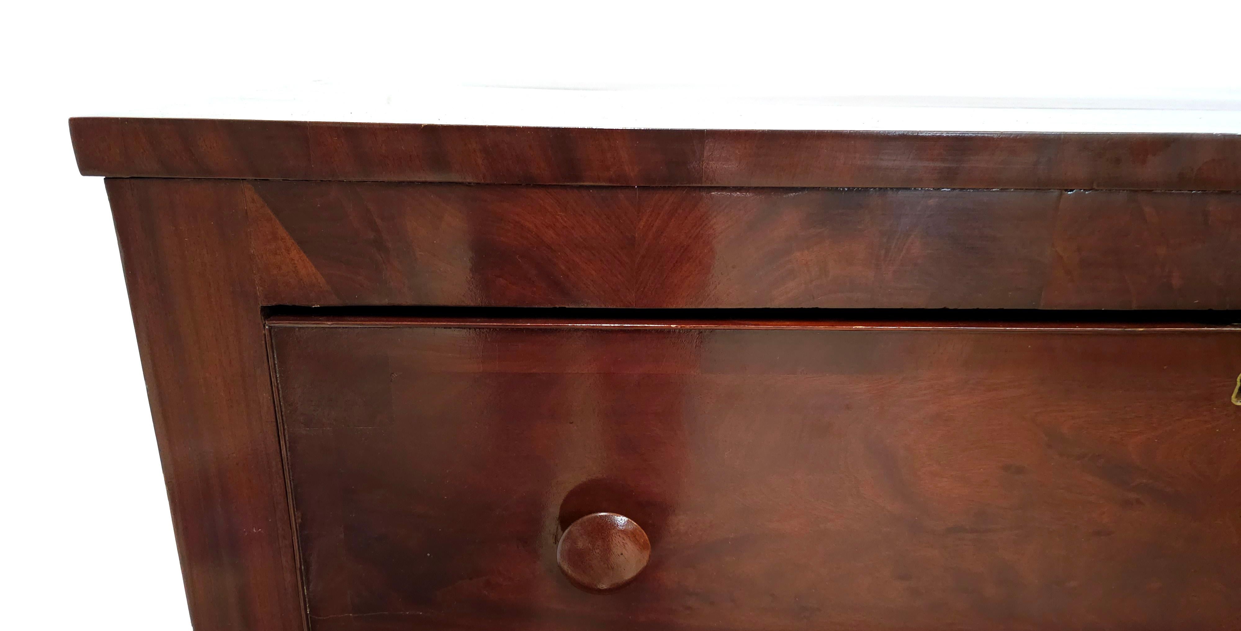 1800s American Federal Mahogany Butler's Secretary Desk For Sale 3