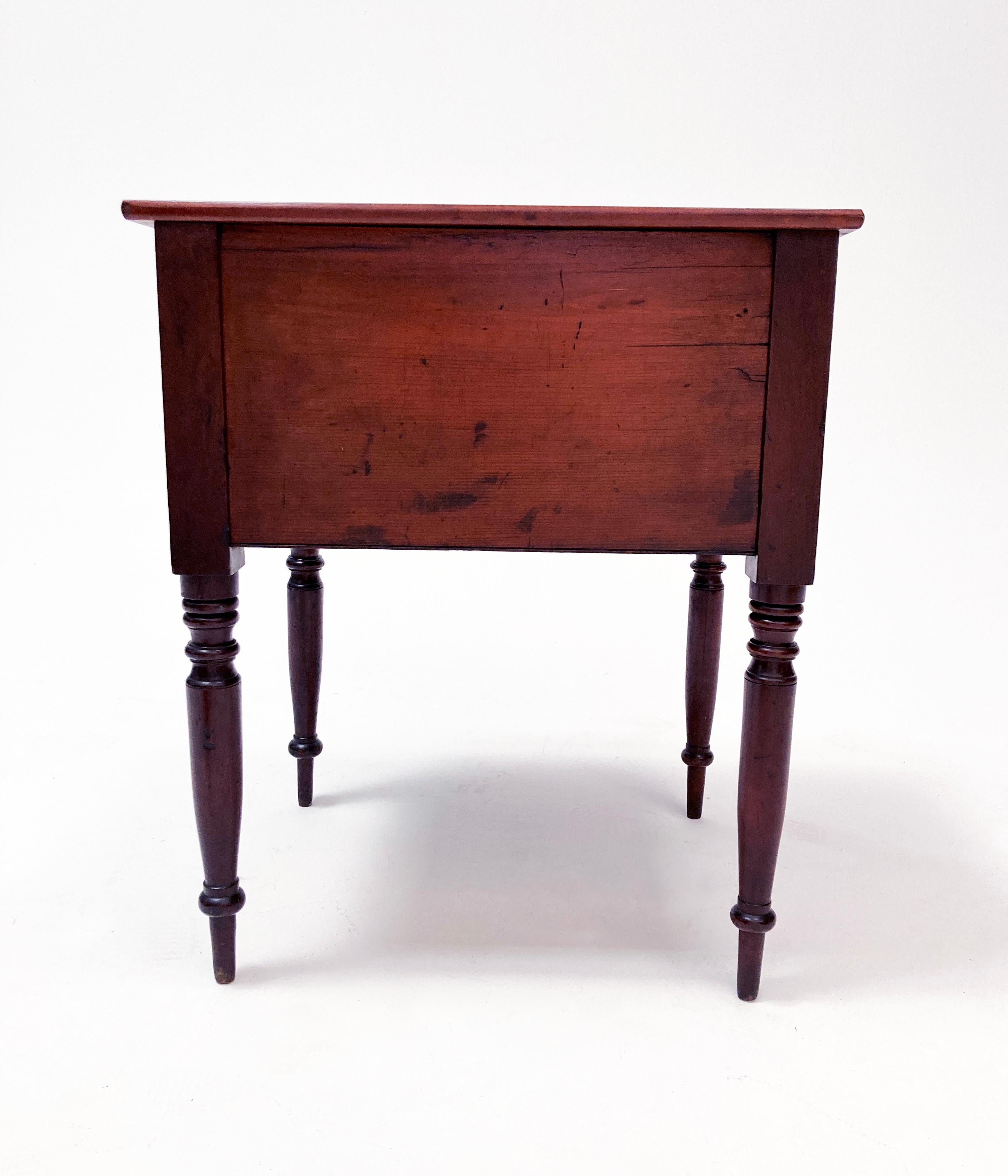 19th Century 1800's American Federal Period 2 Drawer Side Table For Sale