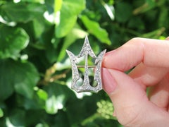 1800s Diamond and Yellow Gold Brooch