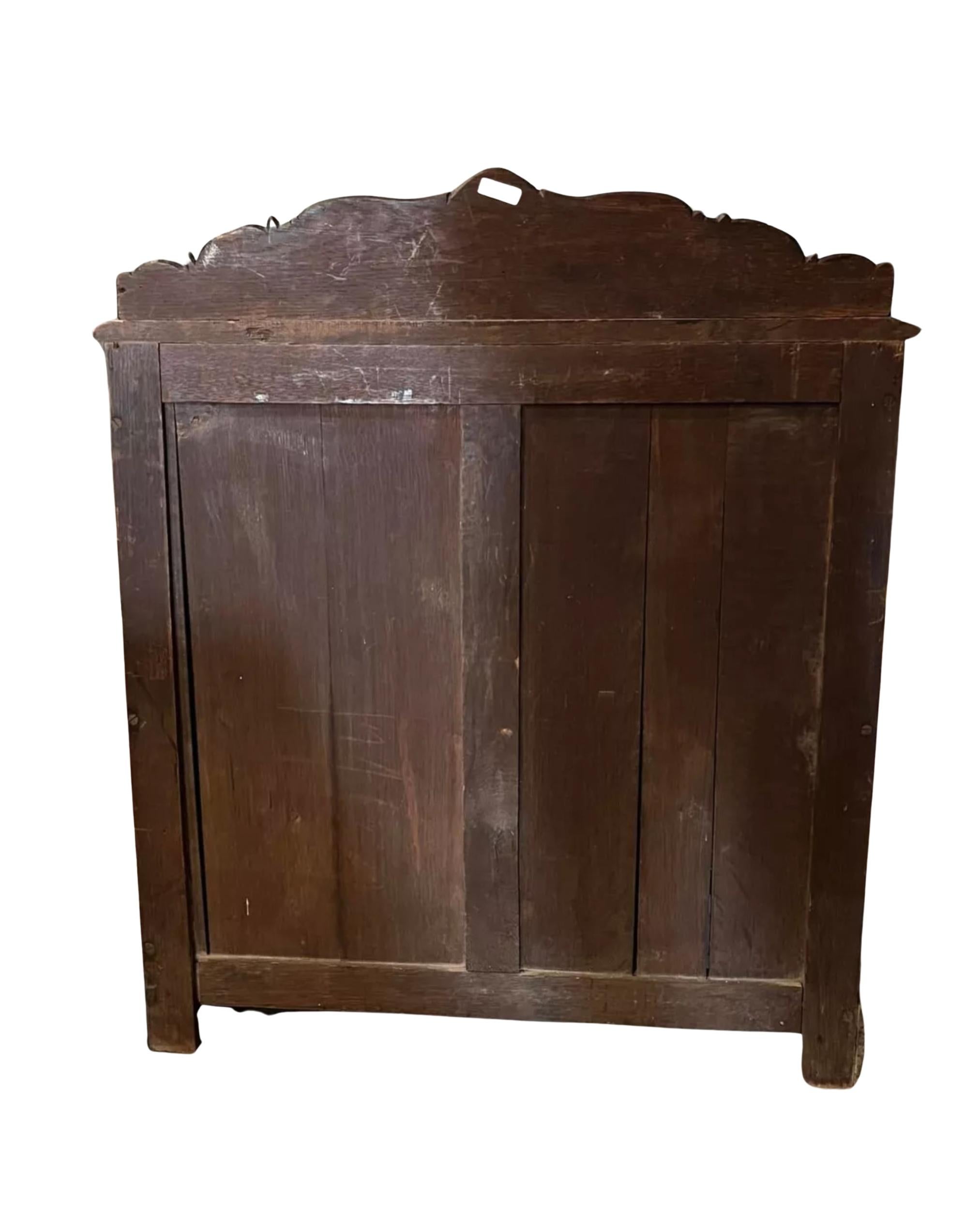Antike geschnitzte Eiche, georgianisch, englisch, 1800er Jahre, schräger Tropfen, Sekretär, Schreibtisch! (Eichenholz) im Angebot
