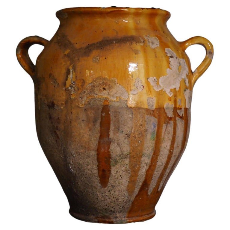 1800's Antique Clay Amphora For Sale at 1stDibs
