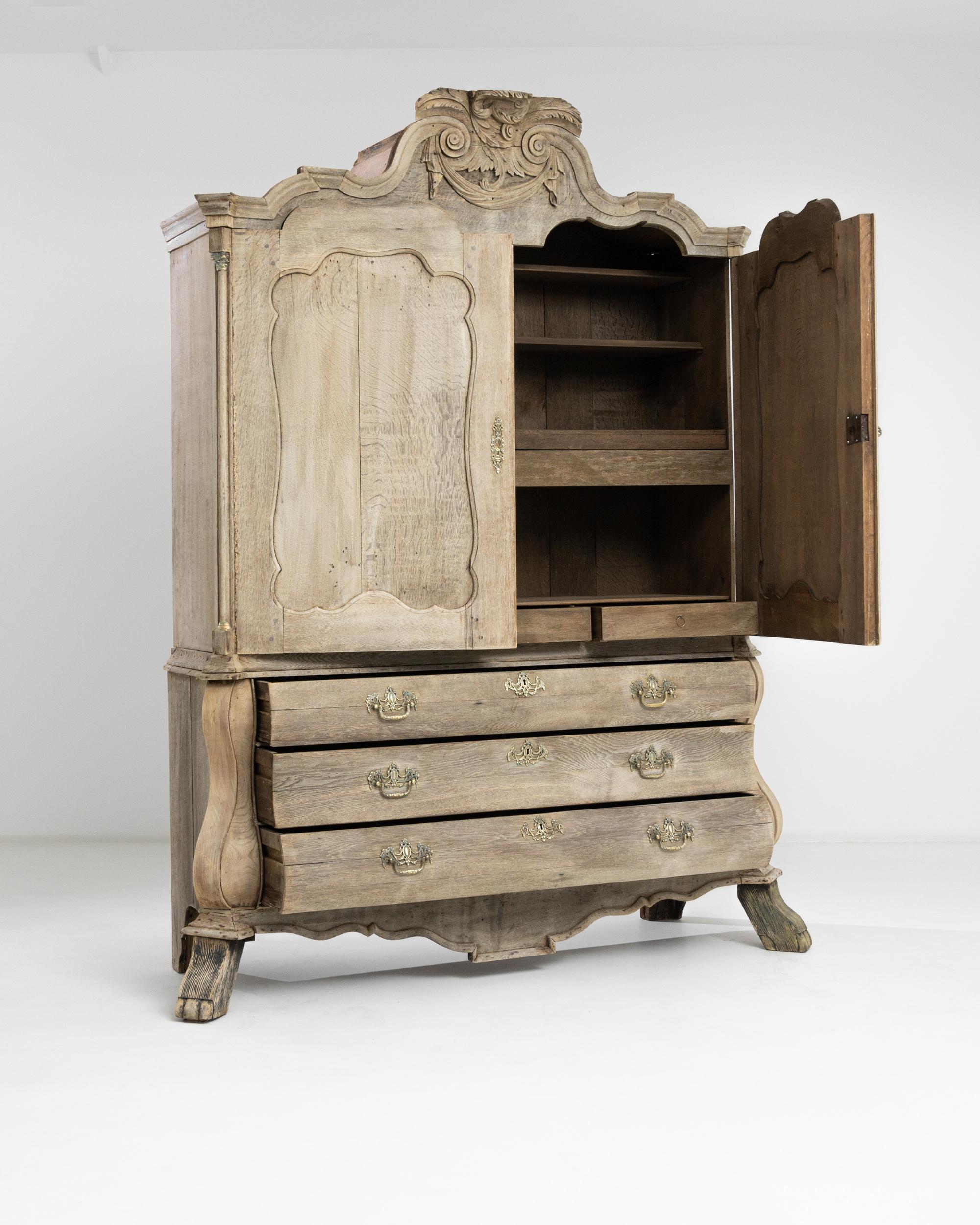 Oak 1800s Antique Dutch Cabinet