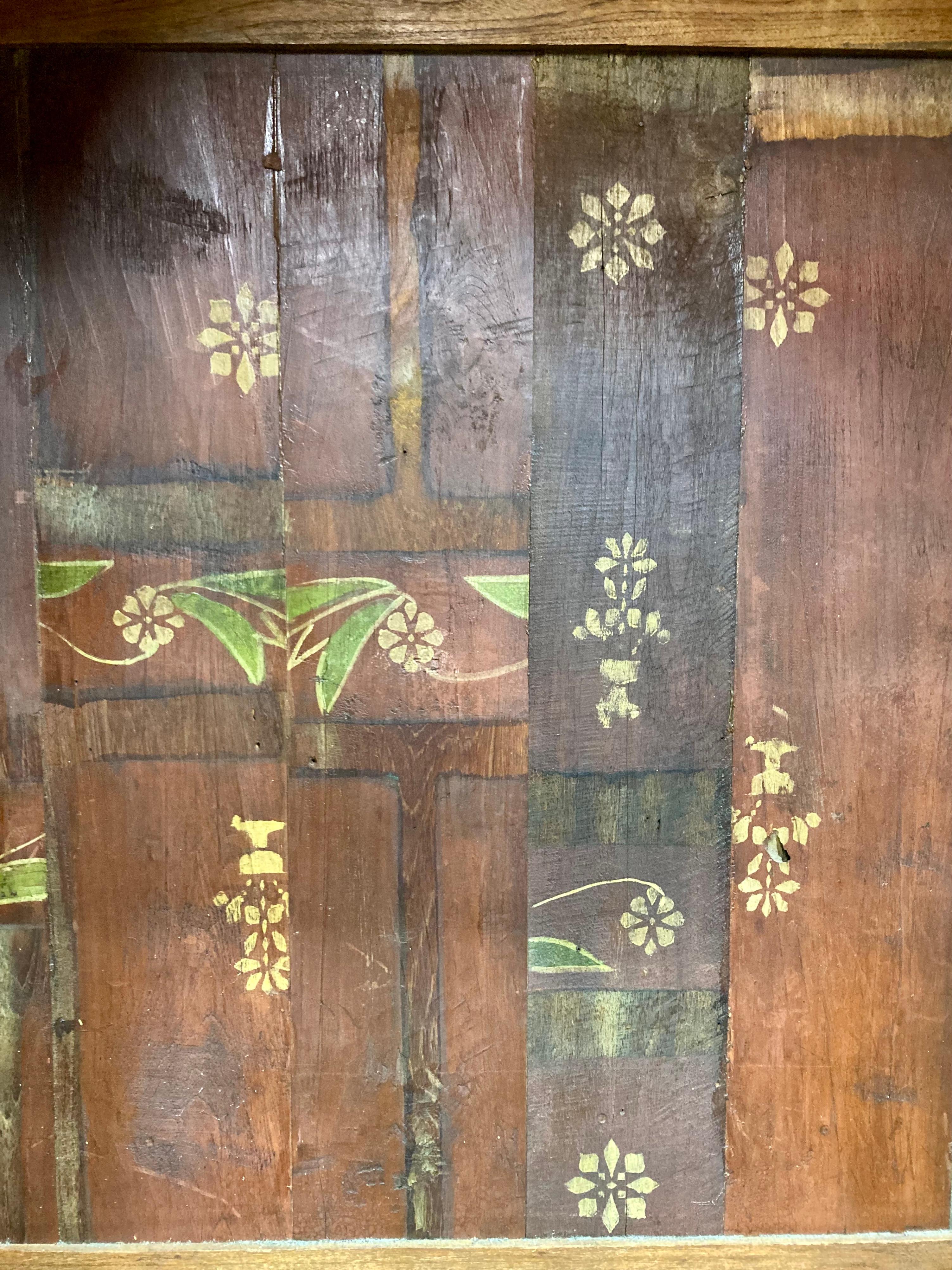 Armario de Madera de Teca Estilo Colonial Holandés Antiguo de 1800 Indonesio en venta