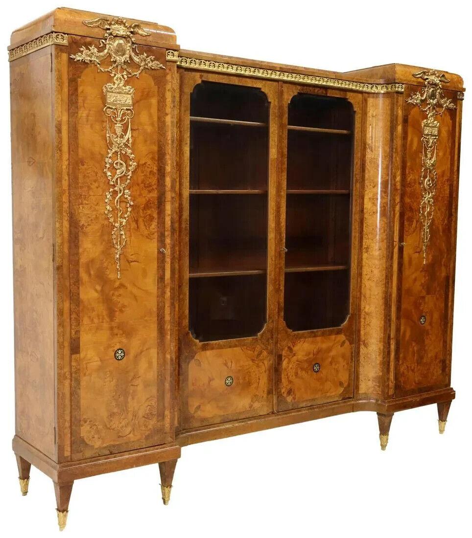 Extraordinary Set, truly outstanding quality, monumental! Antique Desk, Office Suite, French Ormolu-Mounted Burlwood, 3-Piece Set, 1800's, 19th Century!!  This set is made in classic French quality and class!

French office furniture, late 19th