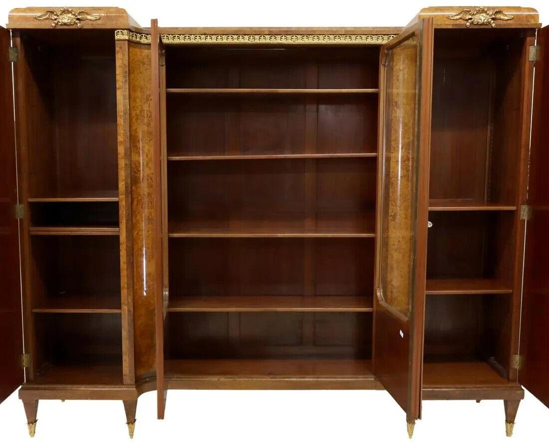 Antiquités françaises des années 1800, bureau en bois de ronce monté sur ormeau, ensemble de 3 ! Bon état - En vente à Austin, TX