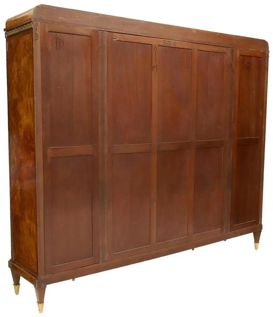 XIXe siècle Antiquités françaises des années 1800, bureau en bois de ronce monté sur ormeau, ensemble de 3 ! en vente