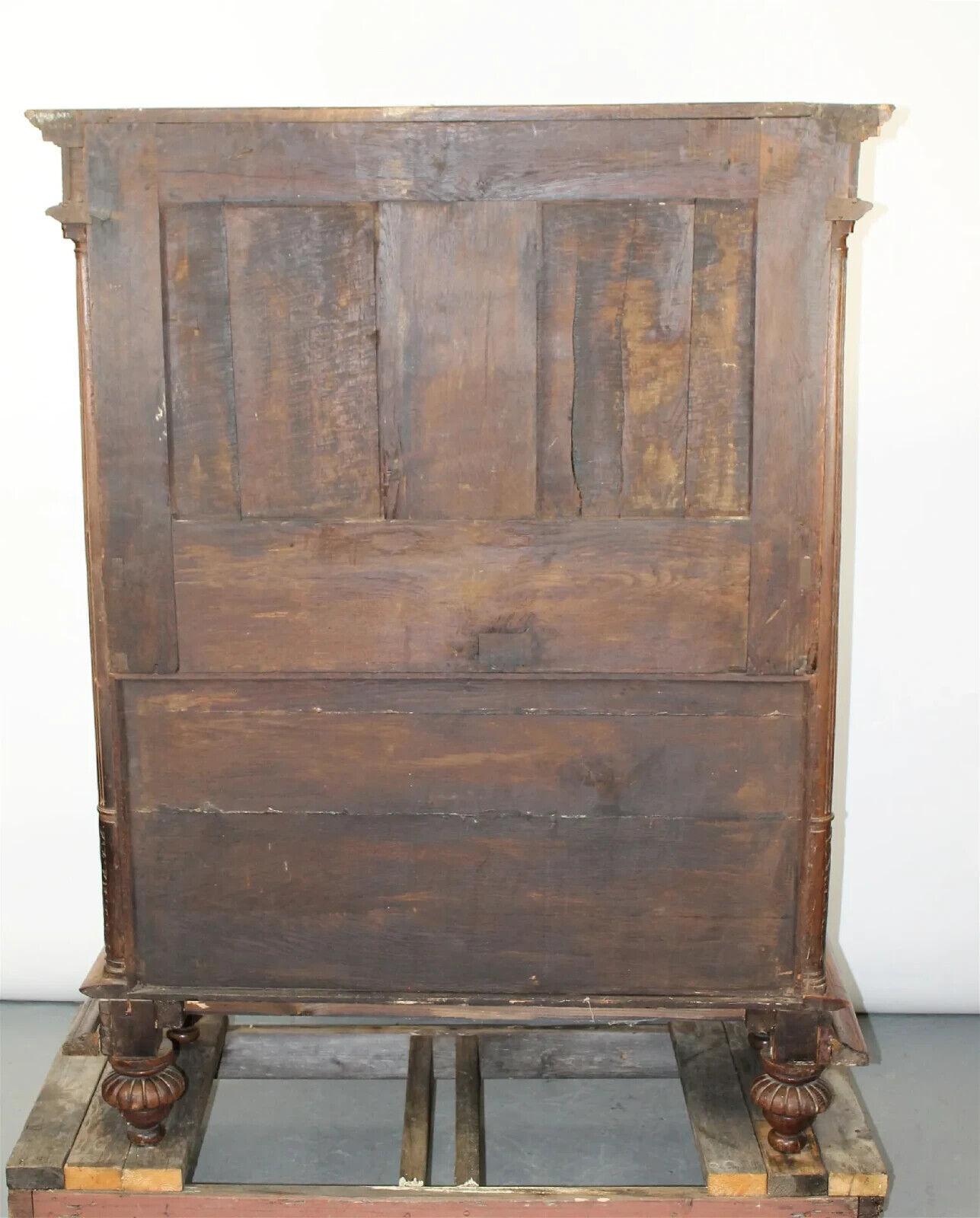 1800's Antique French Renaissance Revival, Carved, Shelves, Wine Cabinet!! For Sale 5
