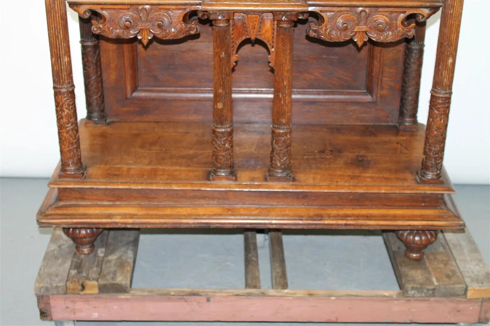 Wood 1800's Antique French Renaissance Revival, Carved, Shelves, Wine Cabinet!! For Sale