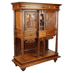1800's Antique French Renaissance Revival, Carved, Shelves, Wine Cabinet!!