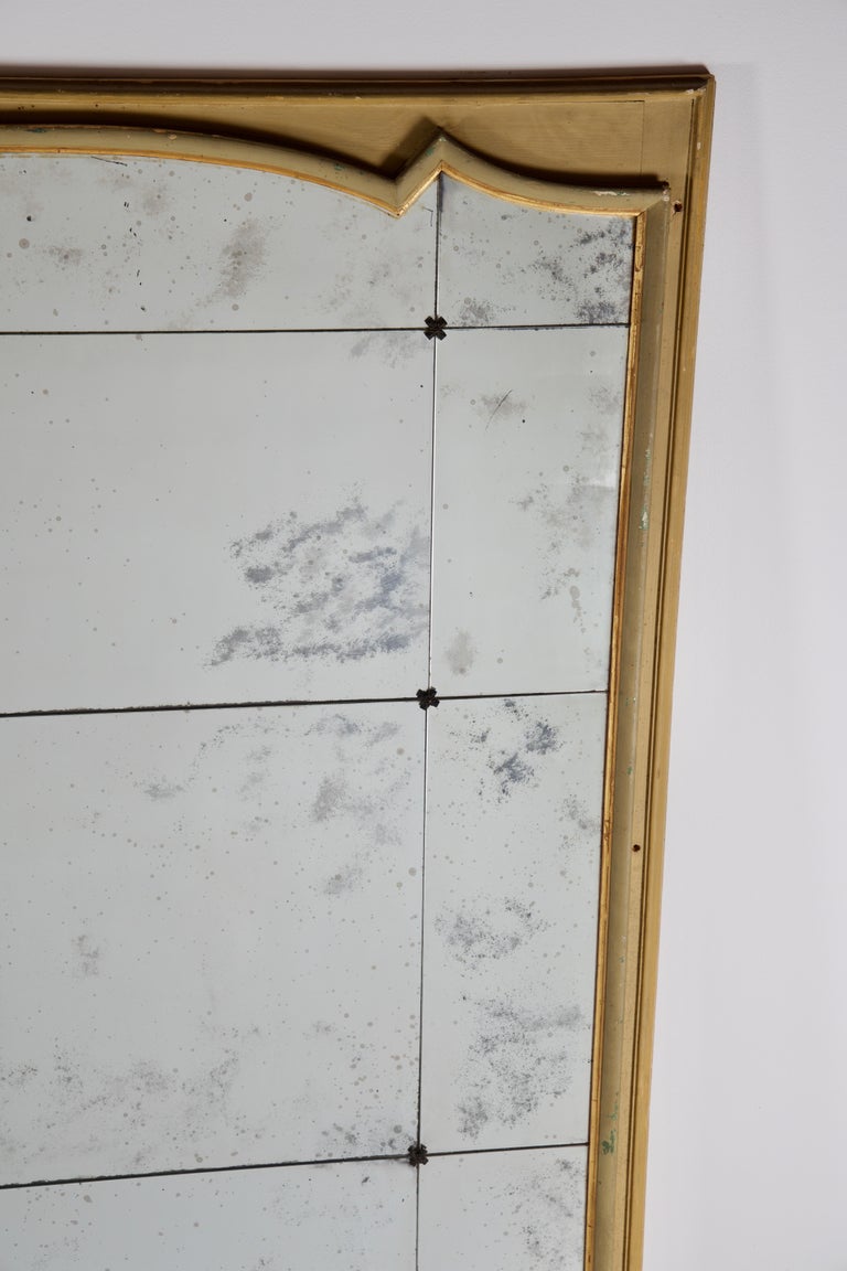 1800s Antique Italian Floor Mirror, Mercury Glass at 1stDibs