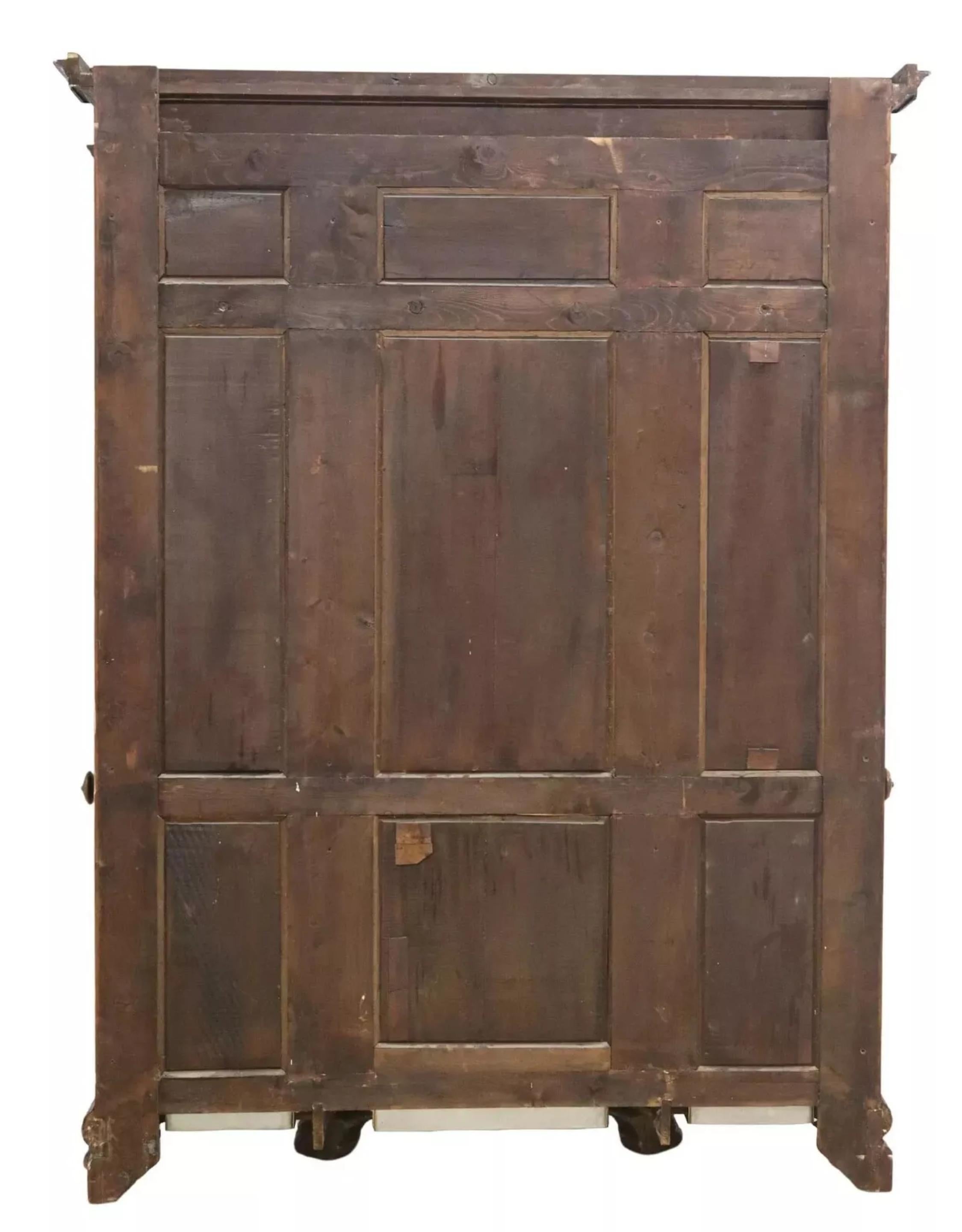 1800's Antique Italian Renaissance Revival, Carved, Walnut, Foliate Hall Tree 2