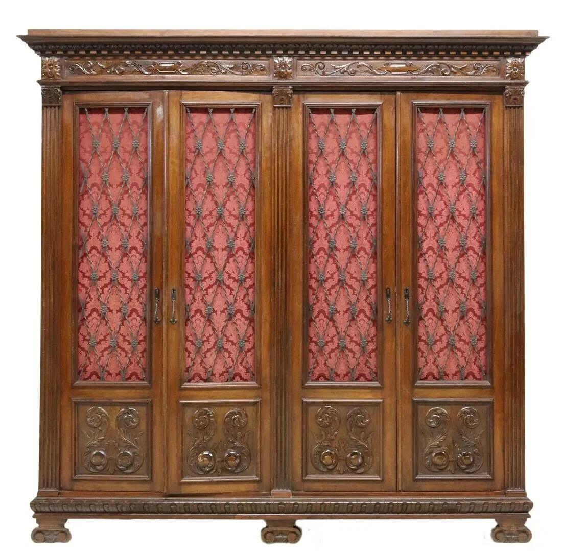 Antique Bookcase, Italian Renaissance Revival, Wrought Iron Overlay, 19th, 1800s
Handsome Antique Bookcase, Italian Renaissance Revival, Wrought Iron Overlay, 19th, 1800s!

Italian Renaissance Revival bookcase, early 20th c., dentil and egg-and-dart