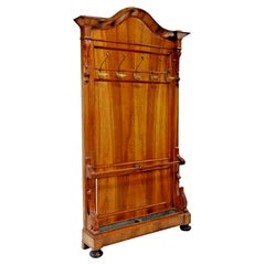 1800's Antique Louis Philippe Period, Walnut, Carved, Gilt Hooks, Hall Tree