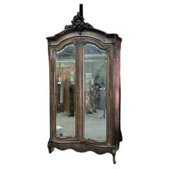 1800's Used Louis XV Style, Mirrored Double Doors, Bedroom Armoire!