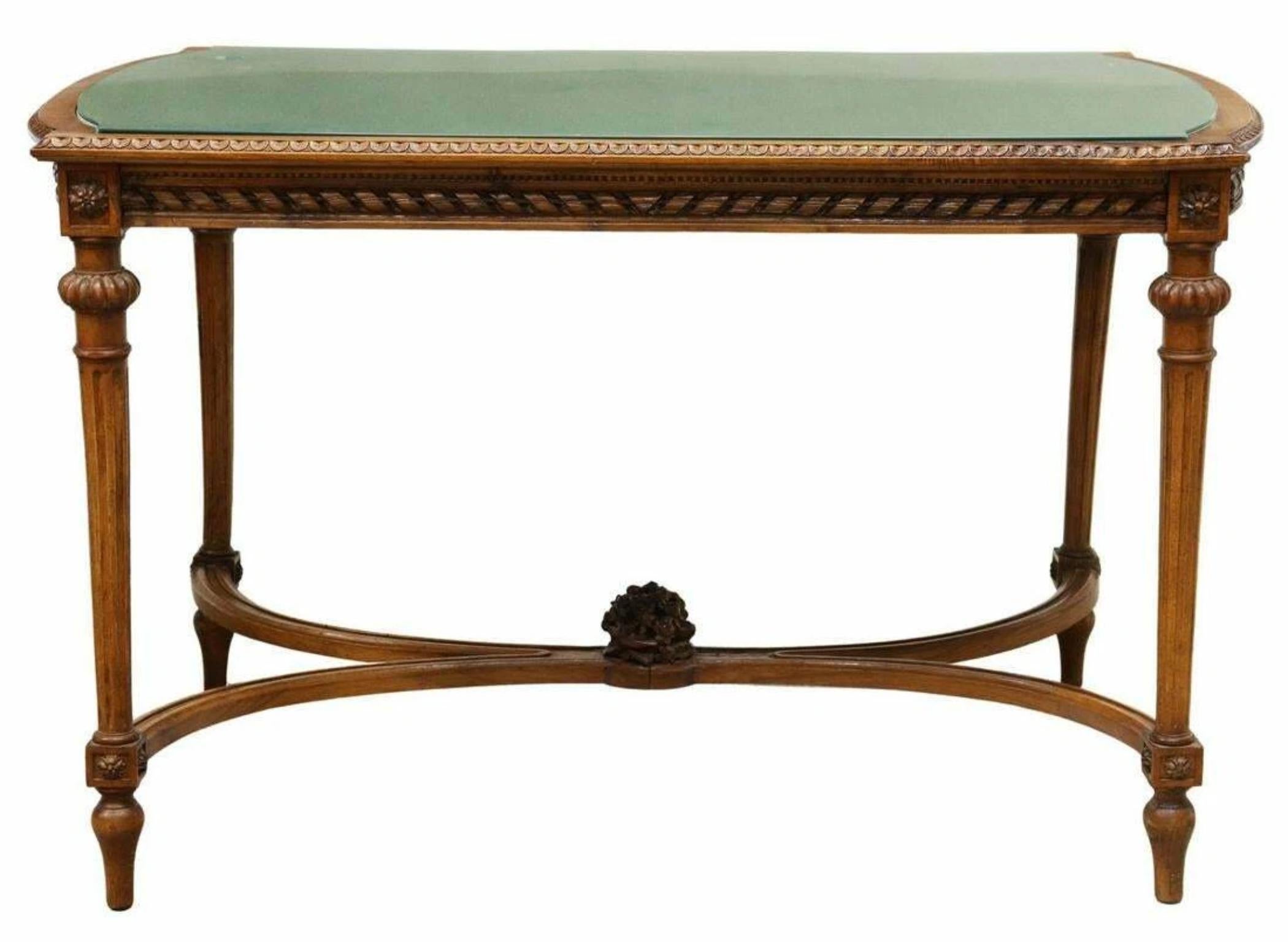 Handsome 1800's Antique Louis XVI Style, Glass-Top, Walnut, Rectangle, Salon Table!!

Antique Table, Louis XVI Style Glass-Top Walnut Salon Table, Rectangle, 1800s!!

This Antique Louis XVI Style Glass-Top Walnut Salon Table is a stunning piece of