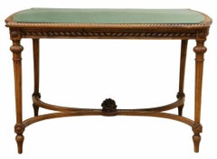 1800's Antique Louis XVI Style, Glass-Top, Walnut, Rectangle, Salon Table!!