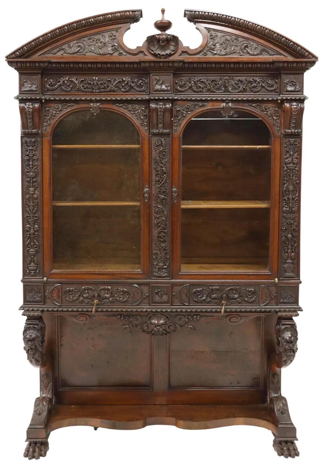 1800s Antique Renaissance Revival, Carved Display Cabinet / Vitrine
Beautiful Antique display cabinet, Vitrine, Renaissance Revival, carved, 19th Century, 1800s!!

Renaissance Revival carved vitrine/ display cabinet, 19th Century, the whole finely