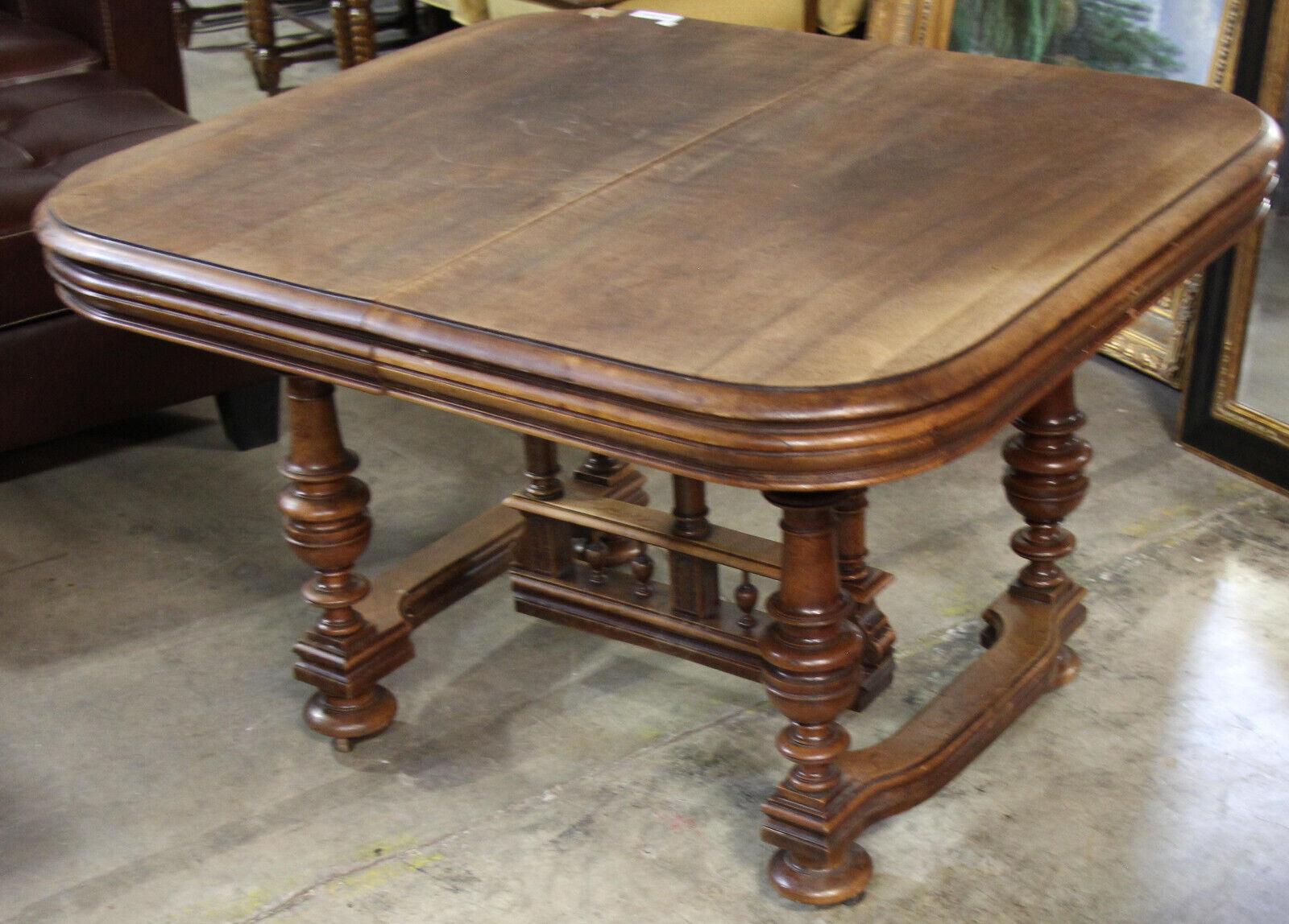1800's Antique  Square, French, Dark Wood Tones, Dining Table! In Good Condition For Sale In Austin, TX