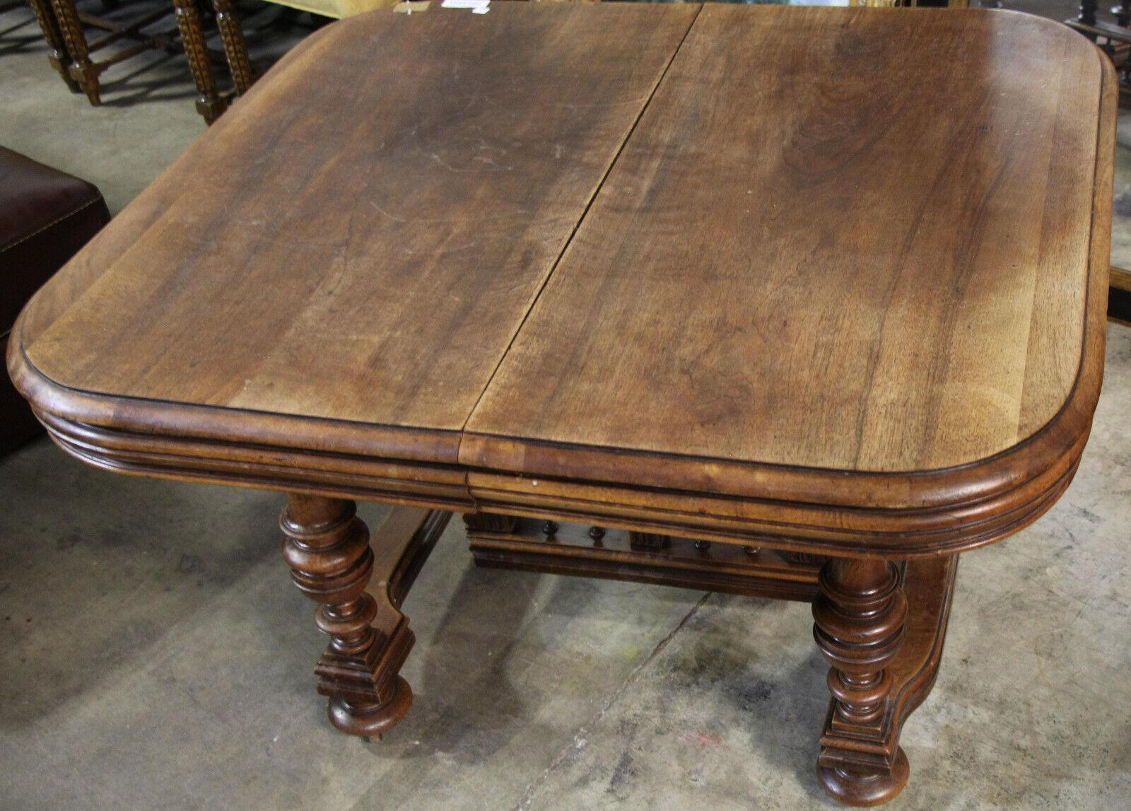 19th Century 1800's Antique  Square, French, Dark Wood Tones, Dining Table! For Sale