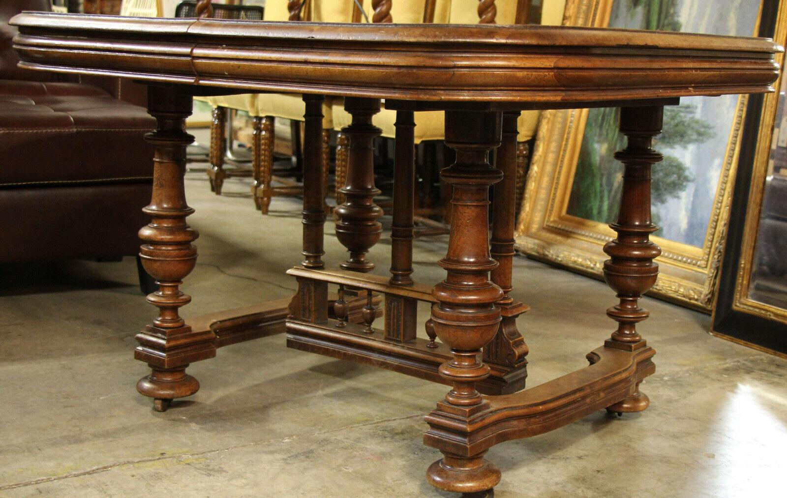1800's Antique  Square, French, Dark Wood Tones, Dining Table! For Sale 1