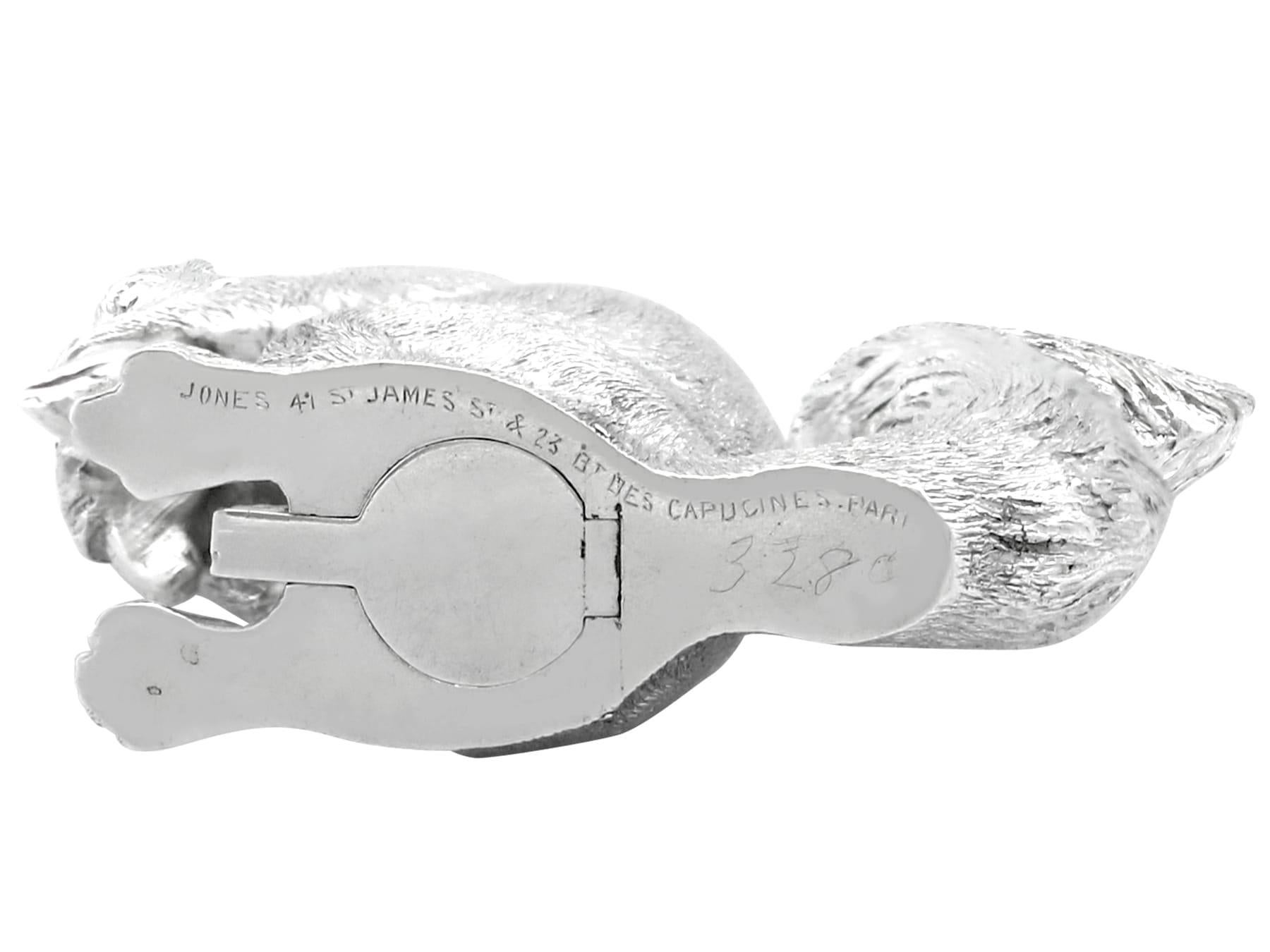 Rare Victorian Sterling Silver Squirrel Condiment Set For Sale 9
