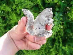 Rare Victorian Sterling Silver Squirrel Condiment Set