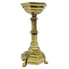 Candelabro de iglesia de latón de estilo barroco / gótico de 1800