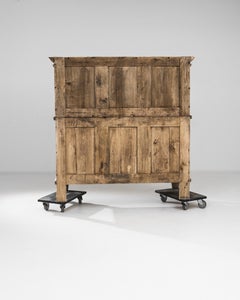 1800s Belgian Bleached Oak Cabinet