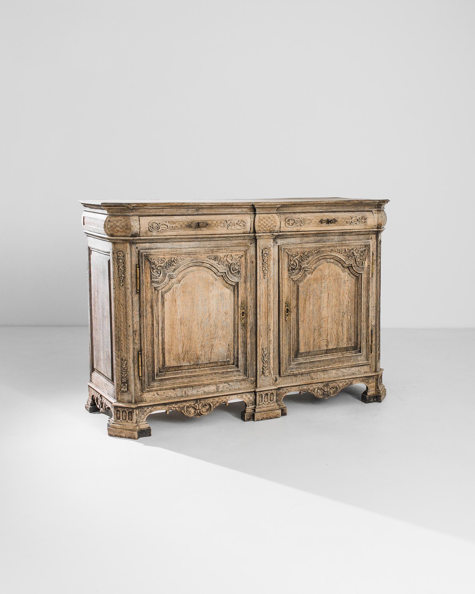 Renaissance Revival 1800s Belgian Oak Buffet