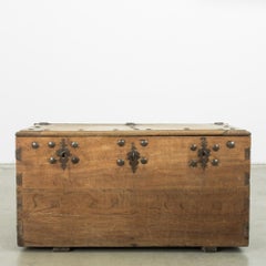 1800s Belgian Oak Treasure Chest