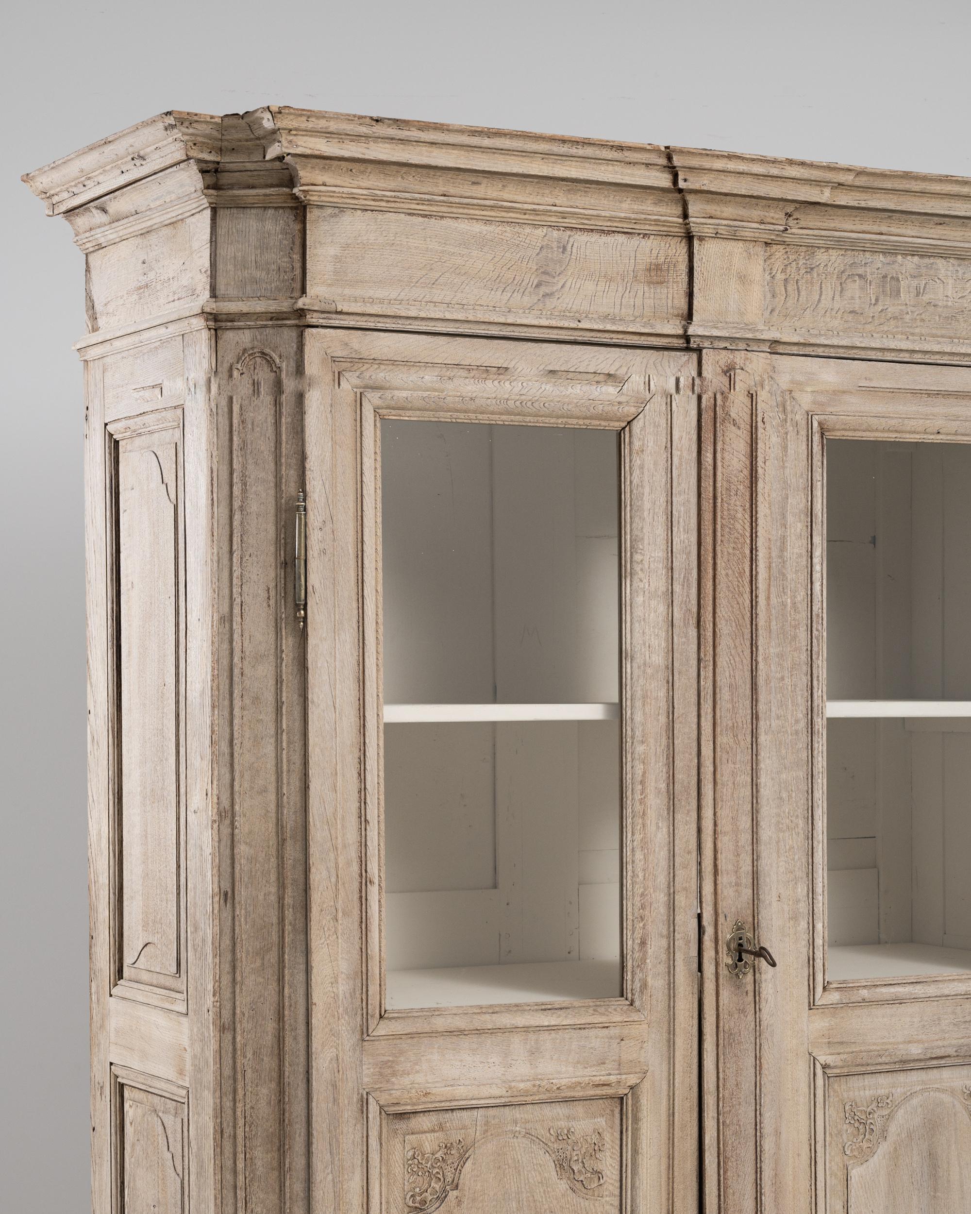 1800s Belgian Provincial Oak Vitrine 2