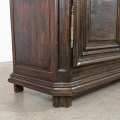 1800s Belgian Wooden Armoire with Original Patina