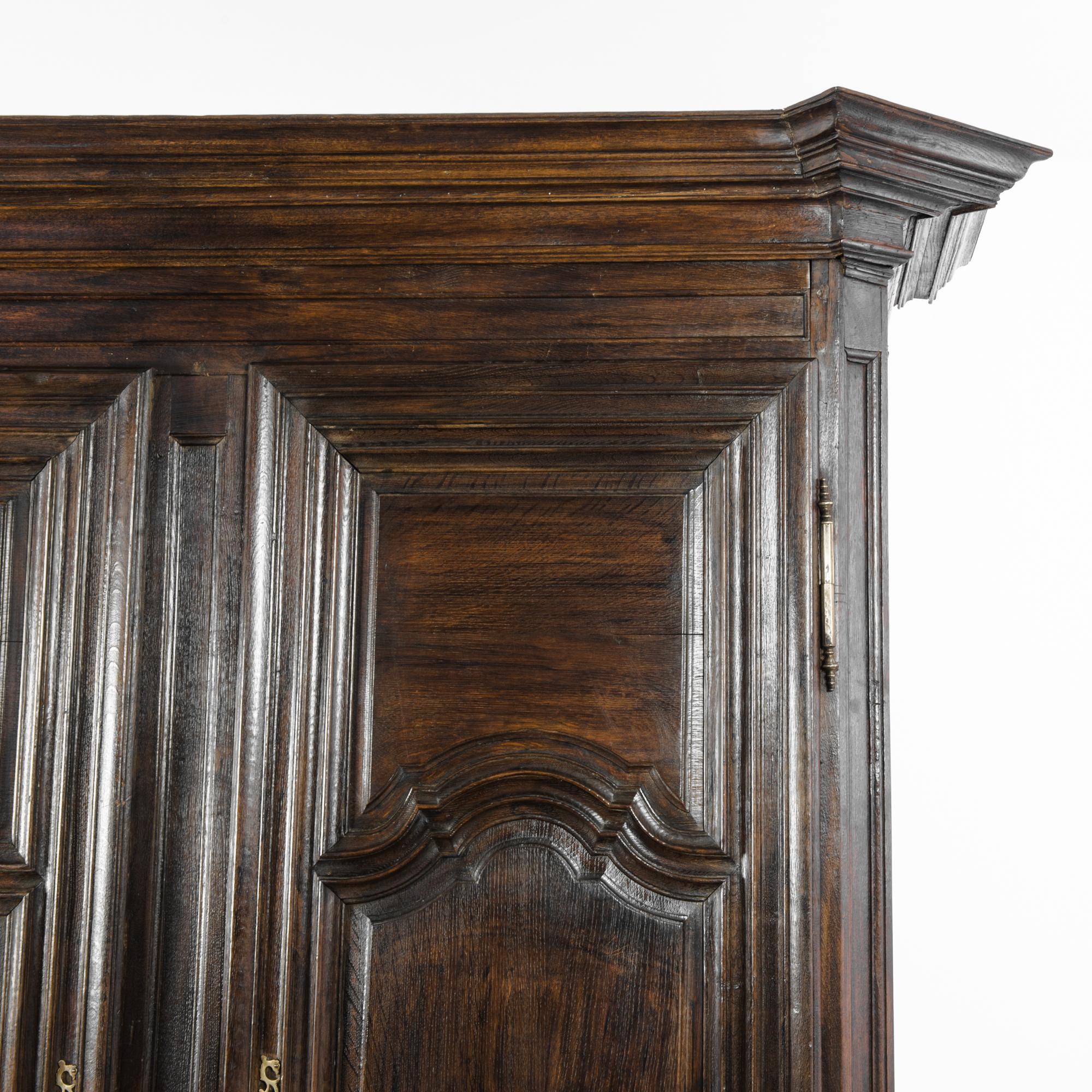 1800s Belgian Wooden Armoire with Original Patina 2