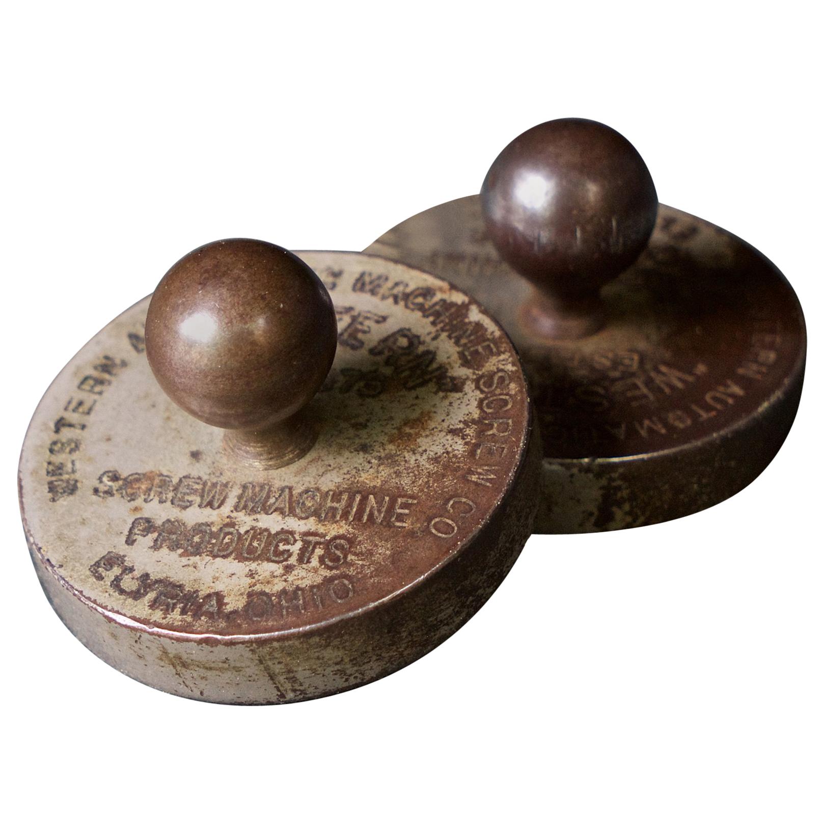 1800s Bollard Paperweight Victorian Machinist Factory Office Salesman Promotion