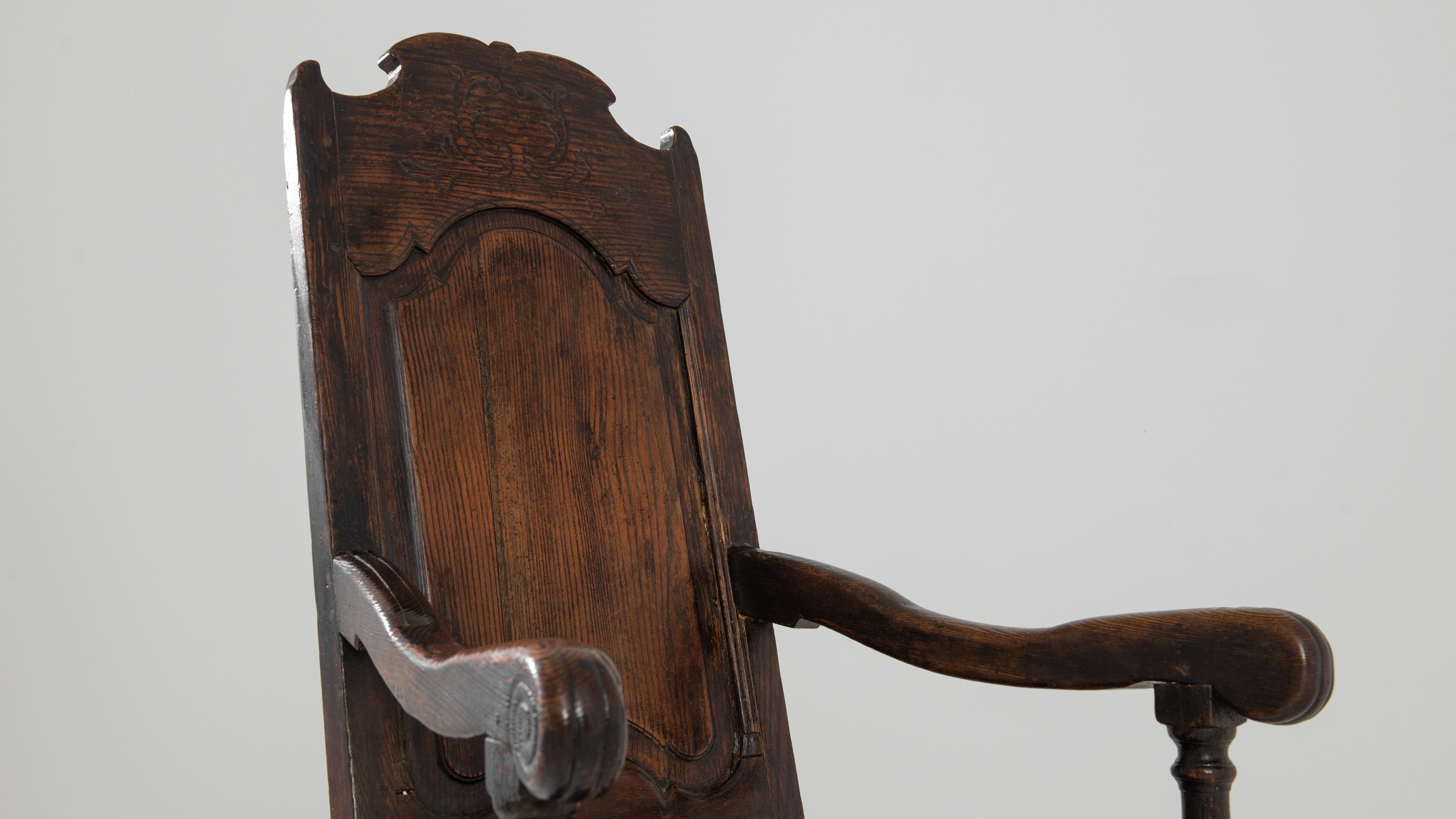 19th Century 1800s British Armchair Armchair with Original Patina