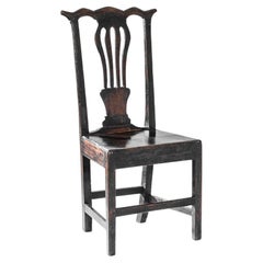 1800s British Oak Chair with Original Patina