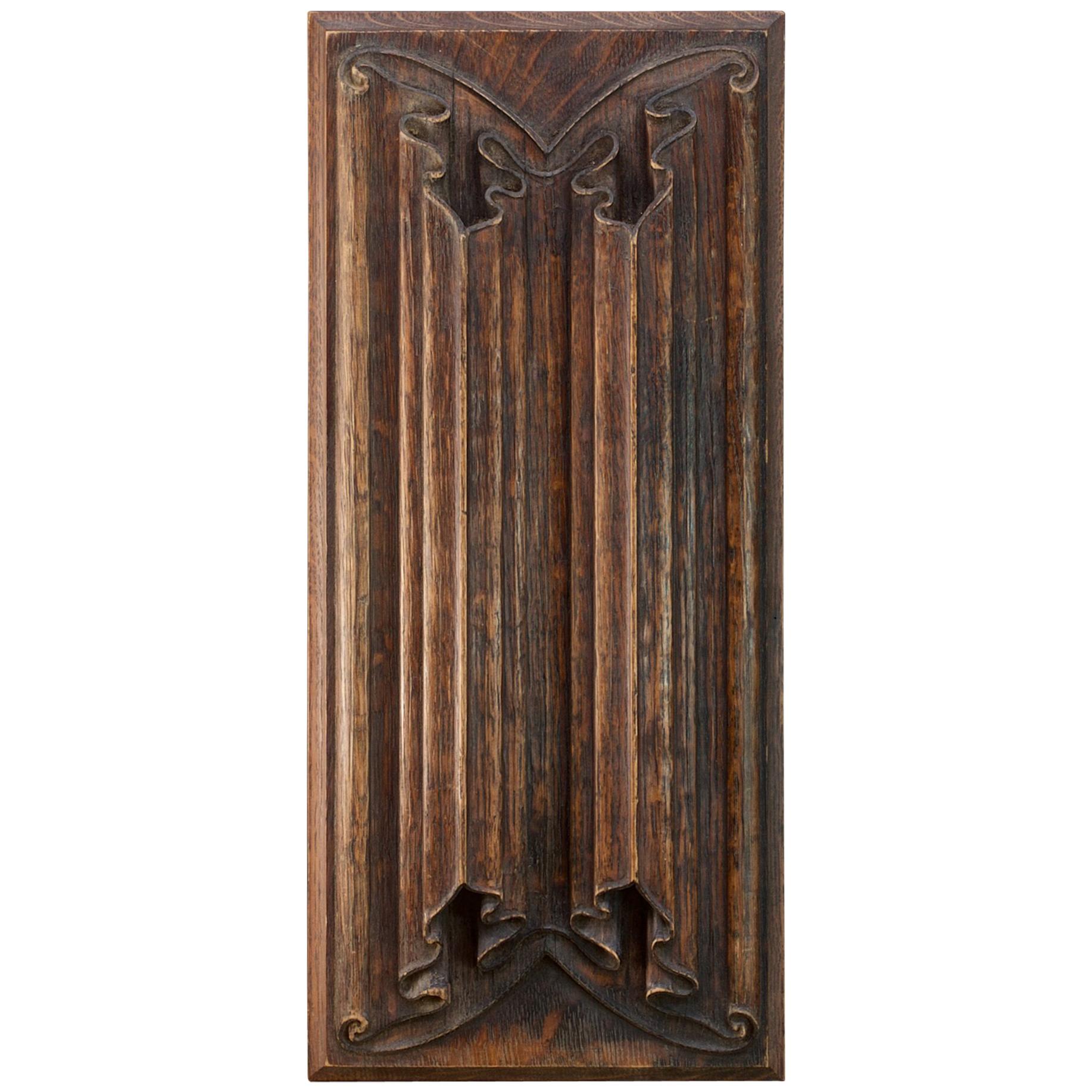 1800s Carved Drapery Trompe l'oeil Panel Wall Relief Sculpture Memento Mori