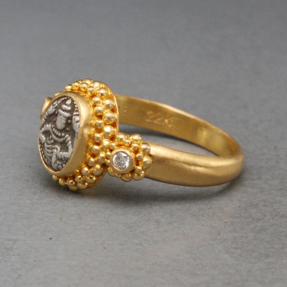 lord vishnu gold ring