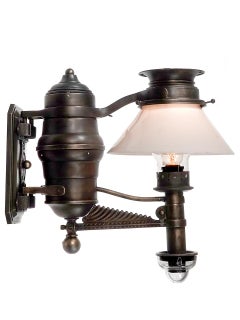 1800s Dayton Railroad Dining Car Sconce