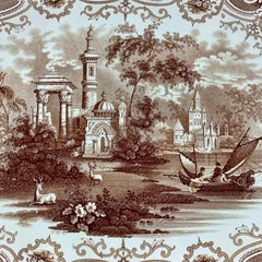 1800s Dixon Phillips & Co. Brown Australian Pattern English Transferware Platter