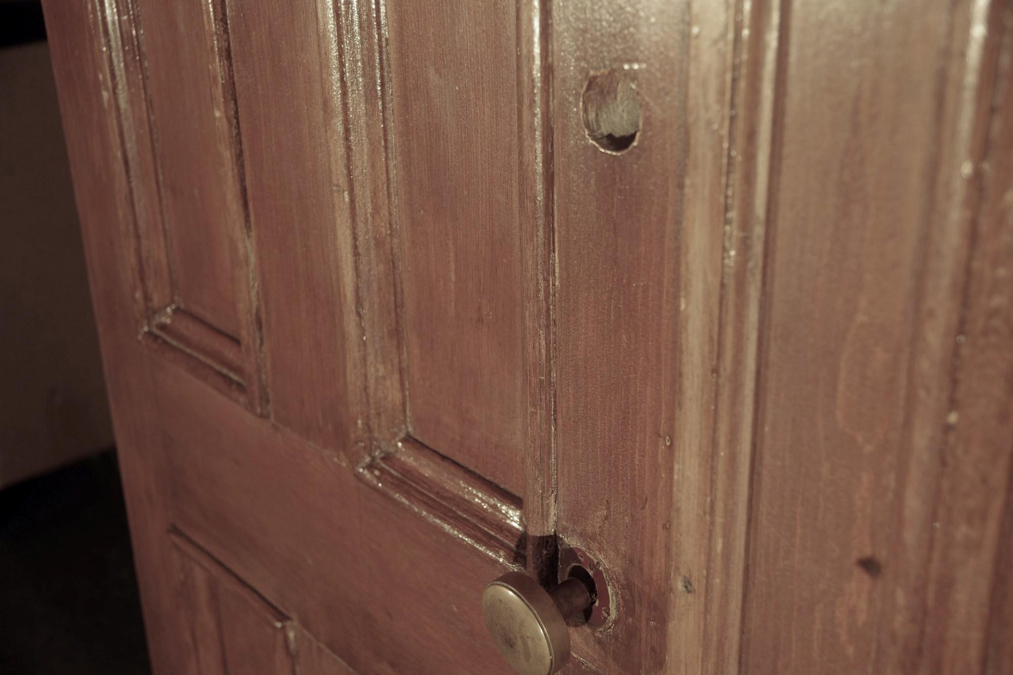 wooden door panel separating