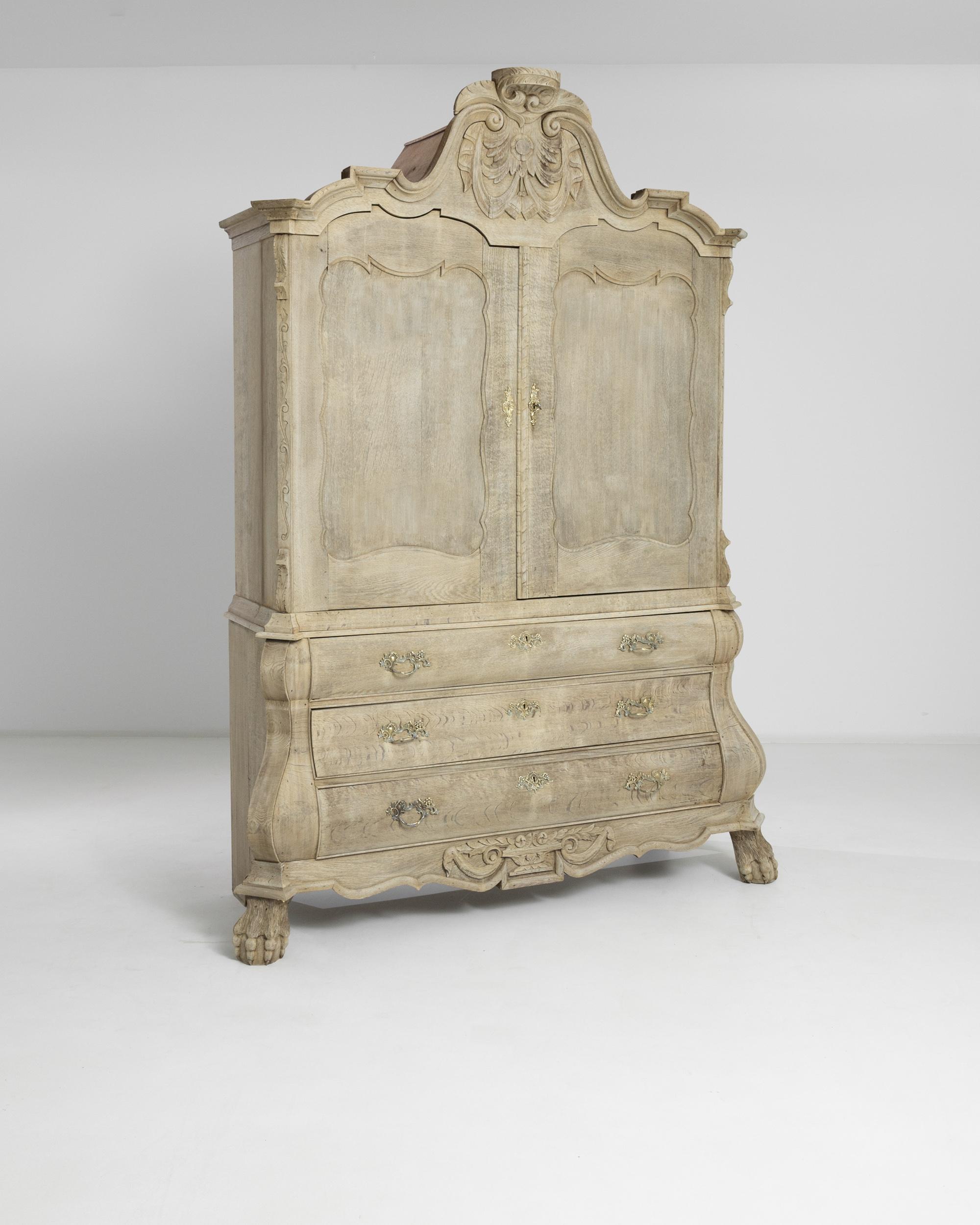 1800s Dutch Antique Oak Cabinet 3