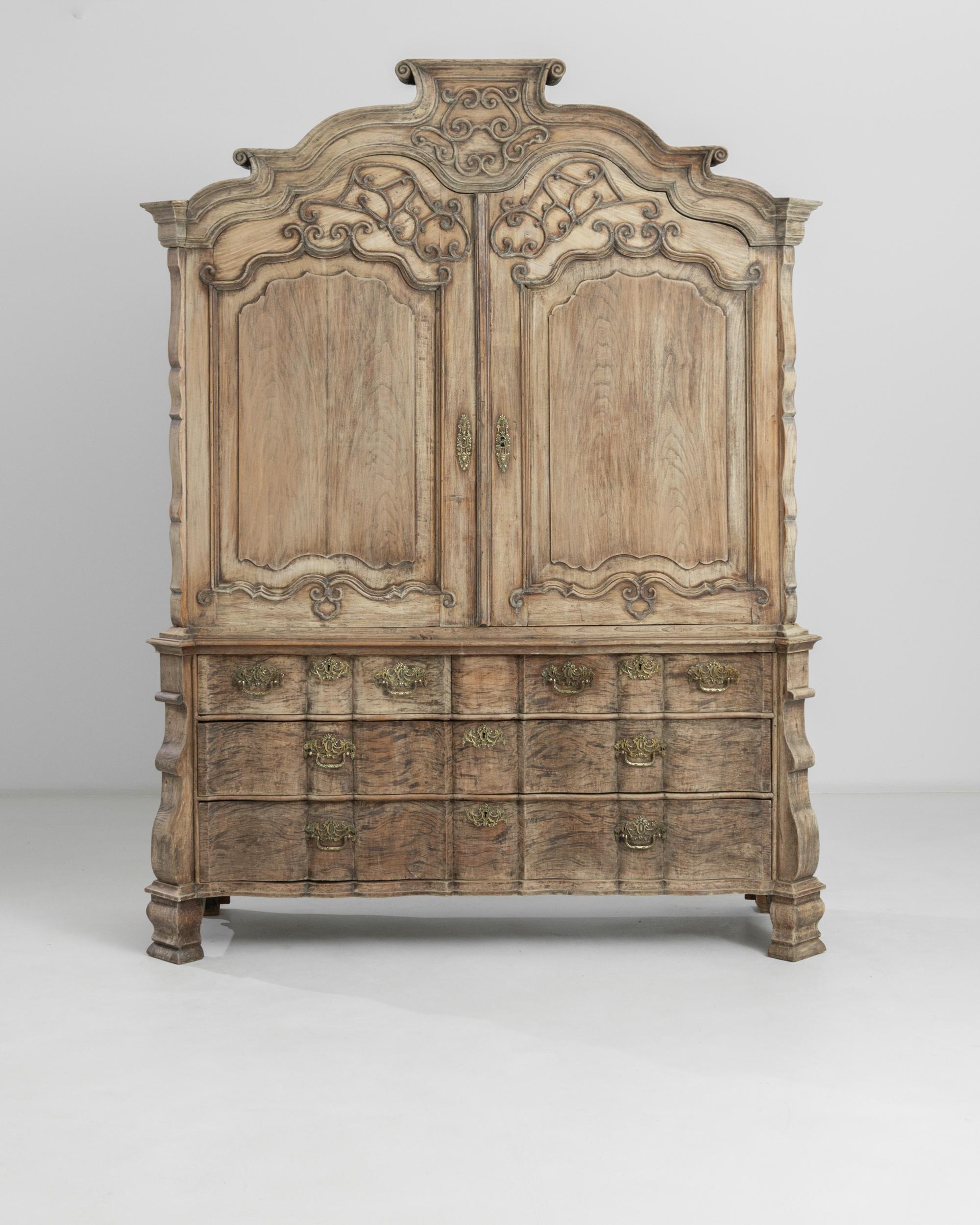 1800s Dutch Antique Wooden Cabinet 6