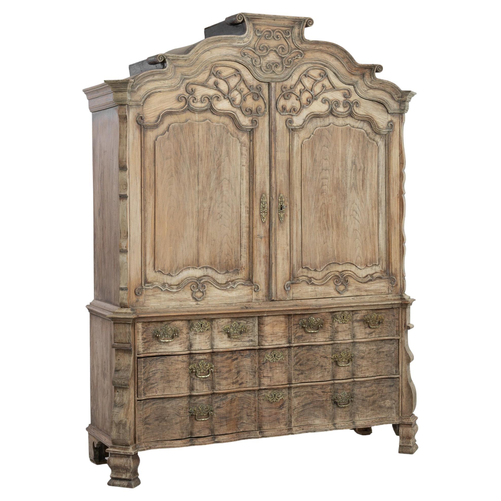 1800s Dutch Antique Wooden Cabinet