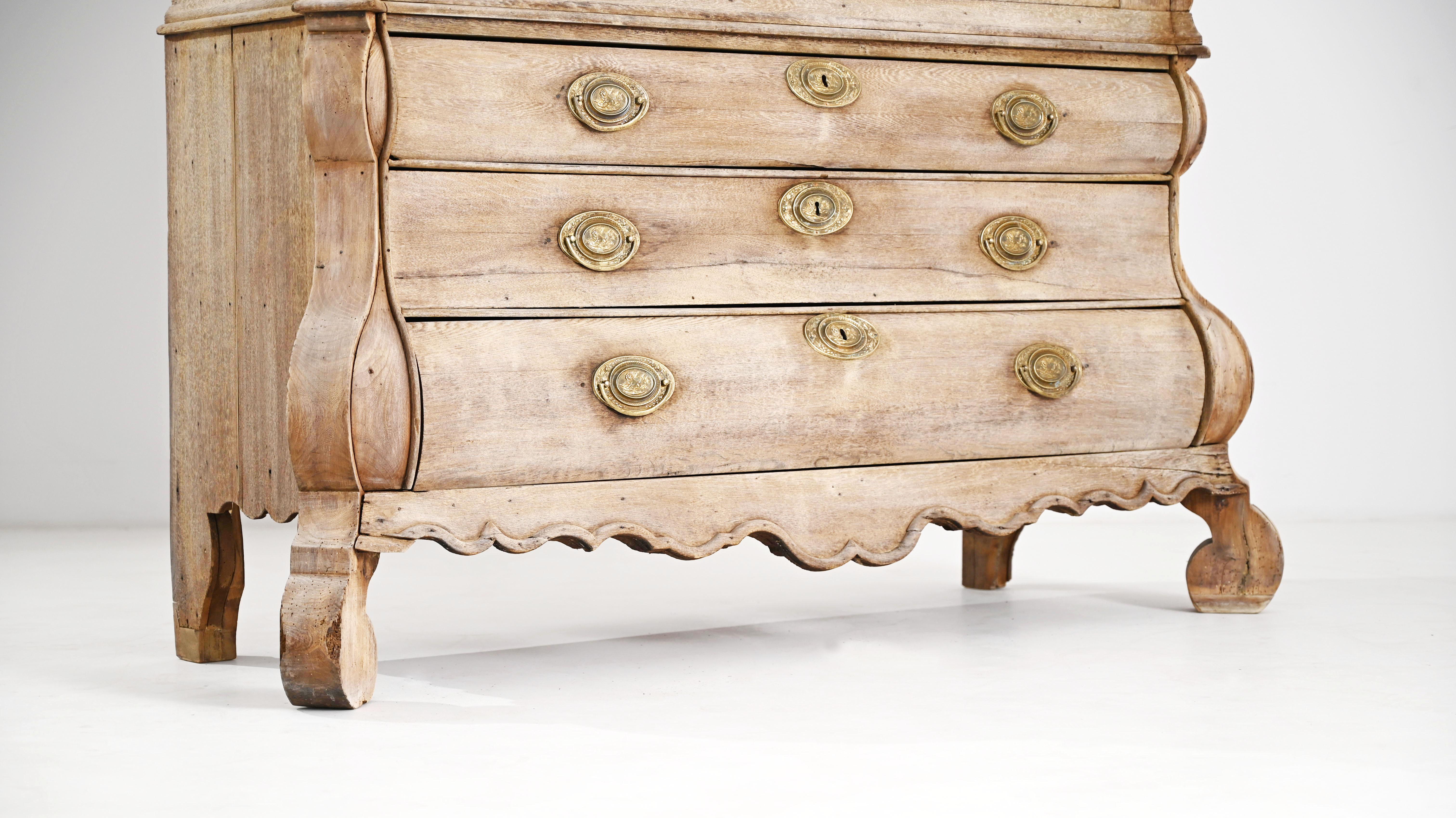 1800s, Dutch Baroque Oak Cabinet 5