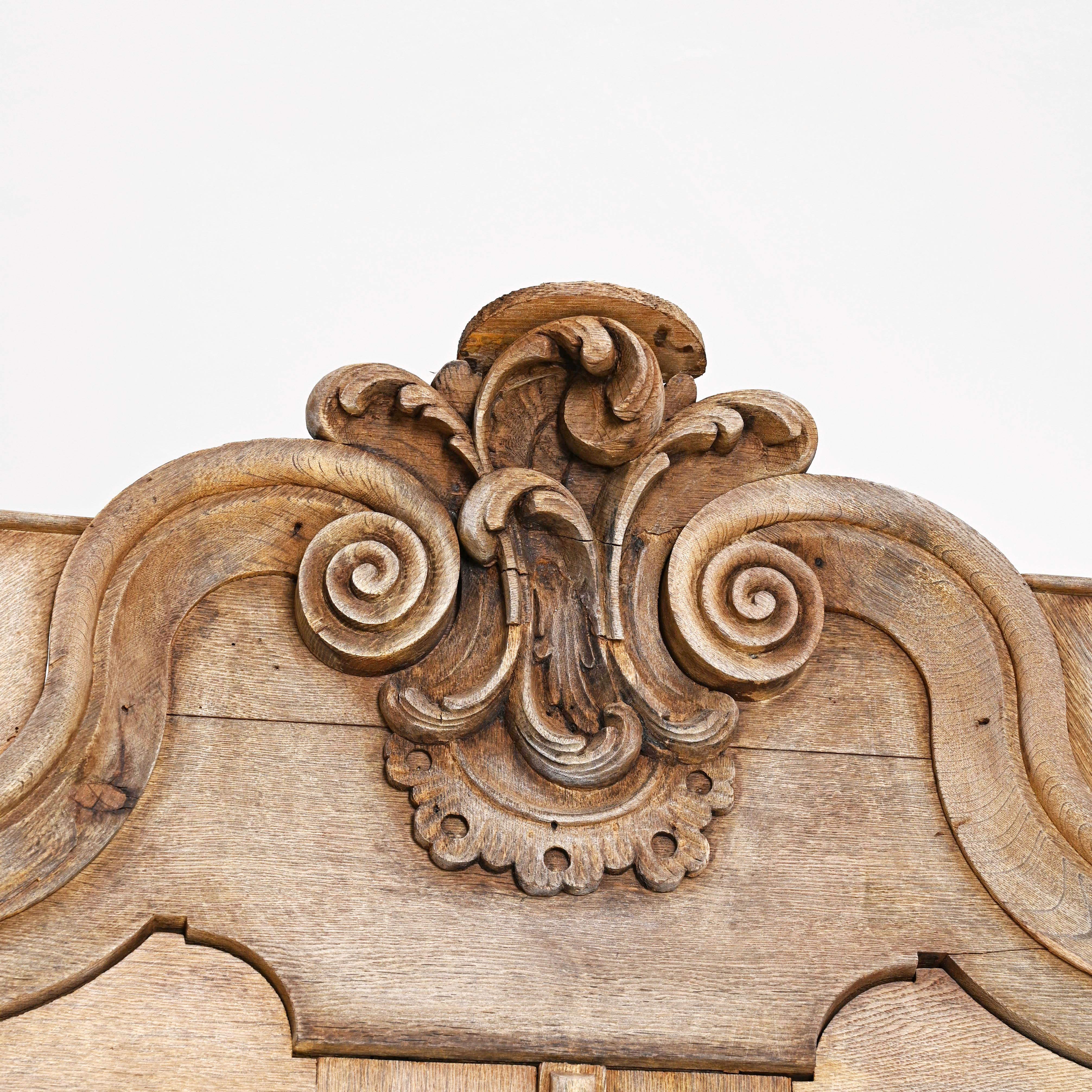 1800s, Dutch Baroque Oak Cabinet 8
